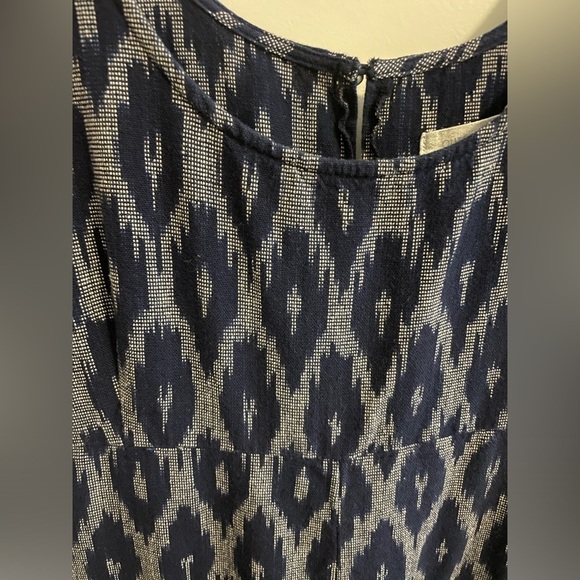 Outerknown Ikat Cropped Wide Leg Jumpsuit Organic Cotton Navy Print Size Medium - Picture 4 of 12